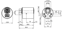 Technische Zeichnung 1 Möbelzylinder CLIQ® Go N577,AUS=1,SERVICE=CLIQGo
