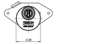 Technische Zeichnung 2 Möbelzylinder CLIQ® Go N577,AUS=3,SERVICE=CLIQGo