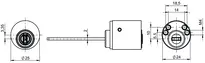 Technische Zeichnung 1 Rundzylinder CLIQ® Go N701,SERVICE=CLIQGo