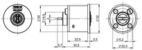 Technische Zeichnung 1 Schaltzylinder CLIQ® Go NC19,SERVICE=CLIQGo