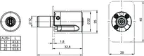 Technische Zeichnung 1 Druckzylinder CLIQ® Go NC40,SERVICE=CLIQGo
