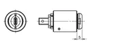Technische Zeichnung 2 Aufbauzylinder CLIQ® Go NC45,SERVICE=CLIQGo