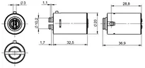 Technische Zeichnung 1 Schaltzylinder CLIQ® Go NC52,SERVICE=CLIQGo