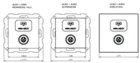 Technische Zeichnung Wand-Lesegerät CLIQ® Go NL01,SERVICE=CLIQGo