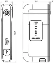 Technische Zeichnung Mobiles Programmiergerät CLIQ® Connect NR05,SERVICE=CLIQGo