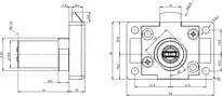 Technische Zeichnung Fallenschloss NT05,VAR=MR1,SERVICE=CLIQGo