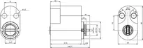 Technische Zeichnung Skandinavien Oval-Innenzylinder CLIQ® Go NT11,SERVICE=CLIQGo