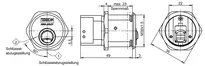 Technische Zeichnung Schaltzylinder VERSO®CLIQ V511
