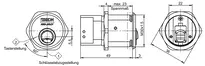 Technische Zeichnung Schaltzylinder VERSO®CLIQ V512