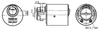 Technische Zeichnung Möbelzylinder VERSO®CLIQ V577,AUS=1