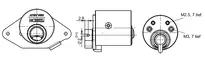 Technische Zeichnung Schaltzylinder VERSO®CLIQ V577,AUS=3