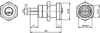 Technische Zeichnung Möbelzylinder VERSO®CLIQ V924