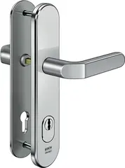 Steel security fitting with cylinder cover - handle/handle S413