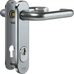 Stahl-Schutzbeschlag mit Zylinderabdeckung - Drücker/Drücker S6B3,VAR=PAN