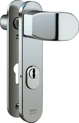 Steel security fitting with cylinder cover - angled knob/handle S6B8,AUS=ZA0-IKON