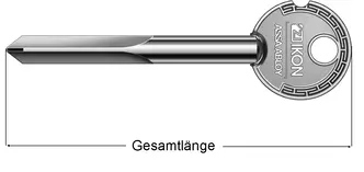 Rohschlüssel für Kreuzprofil S100,SYS=KR
