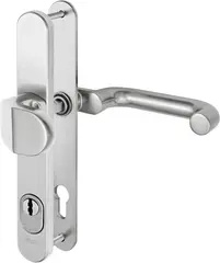 Steel security fitting with cylinder cover - angled knob/handle SXR8