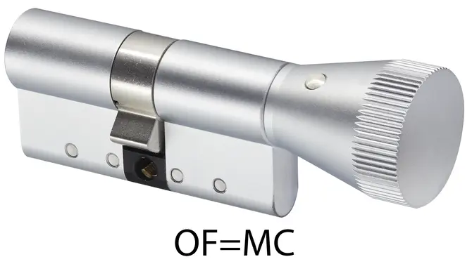 Oberfläche Messing, matt vernickelt (OF=MV)