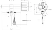 Technische Zeichnung Drehknopfzylinder _1.43G