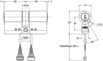 Technical drawing Double cylinder housing _1.43K