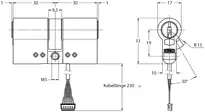 Technische Zeichnung Doppelzylinder Gehäuse _1.43Z