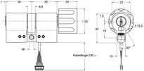 Technische Zeichnung Drehknopfzylinder _1.53G