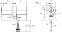 Technical drawing Double cylinder housing _1.54C