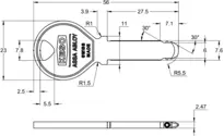 Technical drawing Round keys _0.A01