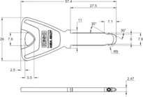 Technische Zeichnung Trapezschlüssel _0.B01