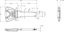 Technical drawing Colour cap keys _0.E01