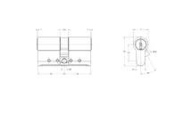 Technical drawing Double cylinder CH_KESO__1.A15_neu_ch