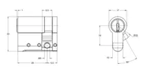 Technical drawing Half cylinder CH_KESO__1.A64_neu_ch