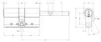 Technical drawing Thumbturn cylinder CH_KESO__1.B0D_neu_ch