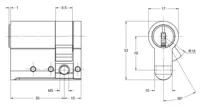 Technical drawing Half cylinder CH_KESO__1.B14_neu_ch