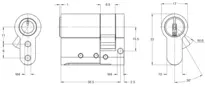 Technical drawing Half cylinder CH_KESO__1.C1P_neu_ch