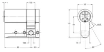 Technical drawing Half cylinder CH_KESO__1.E14_neu_ch