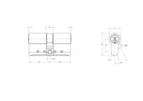 Technical drawing Double cylinder CH_KESO__1.E15_neu_ch