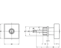 Technische Zeichnung Zylindergriffverschluss CH_KESO__4.003_neu_ch