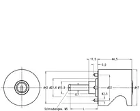 Technische Zeichnung Zylindergriffverschluss CH_KESO__4.007_neu_ch