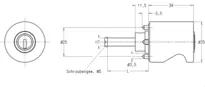 Technische Zeichnung Zylindergriffverschluss CH_KESO__4.014_neu_ch