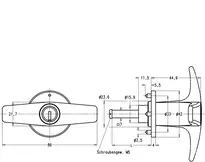 Technische Zeichnung Zylindergriffverschluss CH_KESO__4.J01_neu_ch