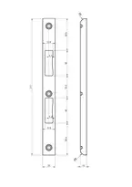 Technische Zeichnung 1 ProfiFlex-Hauptschliessblech B-40341.154X