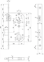 Technische Zeichnung 4 Casa Beta Sicherheits-Einsteckschloss 1123