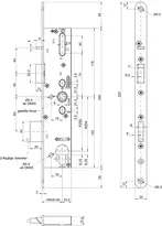 Technische Zeichnung 2 sFlipLock Panik-Sicherheits-Einsteckschloss 14446PBa