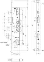 Technische Zeichnung 3 sFlipLock Panik-Sicherheits-Einsteckschloss 14446PBa