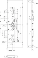 Technische Zeichnung 1 sFlipLock Panik-Sicherheits-Einsteckschloss 14544PE-SV-TF