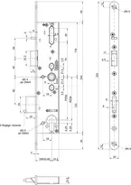 Technische Zeichnung 2 sFlipLock Panik-Sicherheits-Einsteckschloss 14544PE-SV-TF-ZF