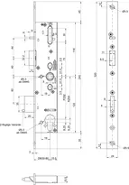 Technische Zeichnung 3 sFlipLock Panik-Sicherheits-Einsteckschloss 14544PE-SV-TF-ZF