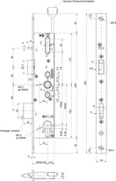 Technische Zeichnung 3 sFlipLock Panik-Sicherheits-Einsteckschloss 14544PE-SV-ZF