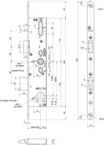 Technische Zeichnung 1 sFlipLock Panik-Sicherheits-Einsteckschloss 14546PBa-SV-ZF